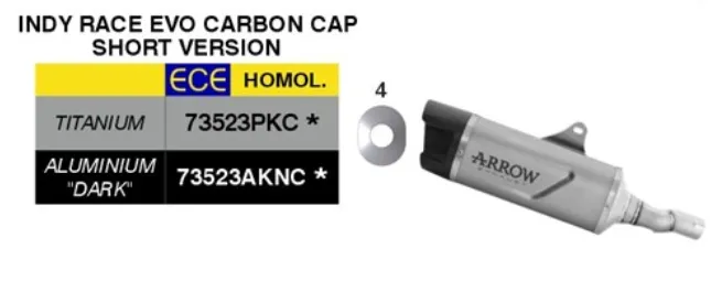 ARROW Auspuff DARK INDY RACE kurz für Honda Forza 750 2025-, Aluminium schwarz