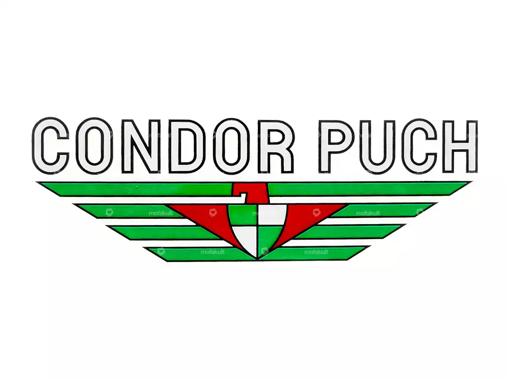 Condor Puch Aufkleber Tank Velux transparent