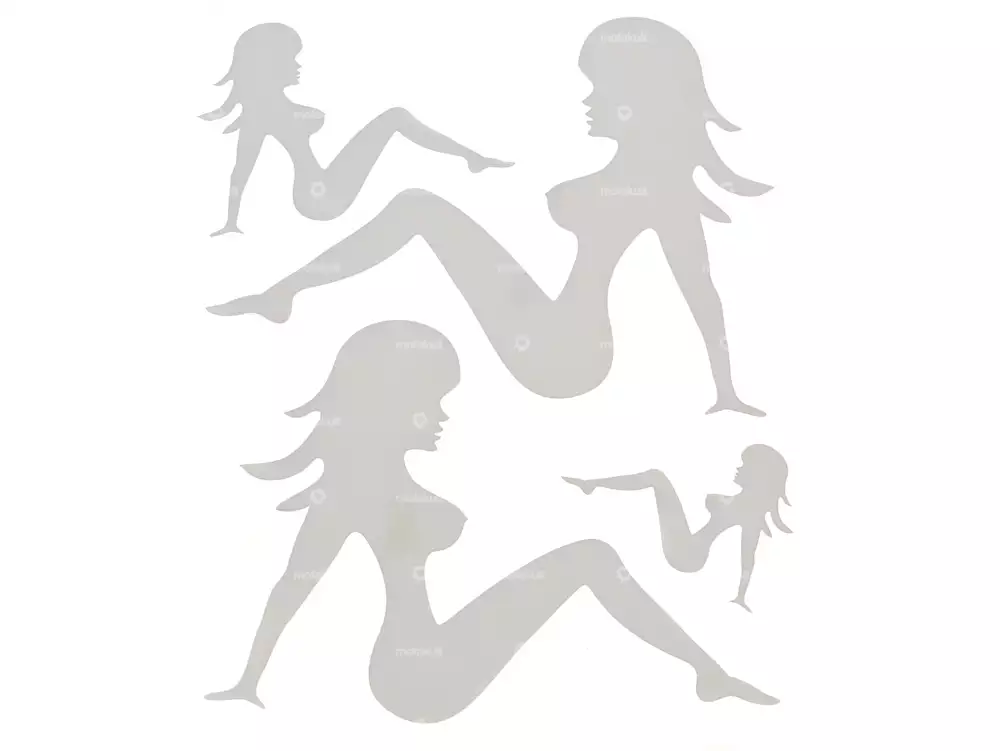 «Pin-up» Kleberset weiss