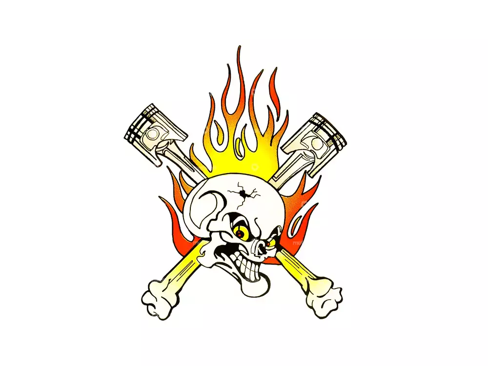 Totenkopf - Kolben Kleber