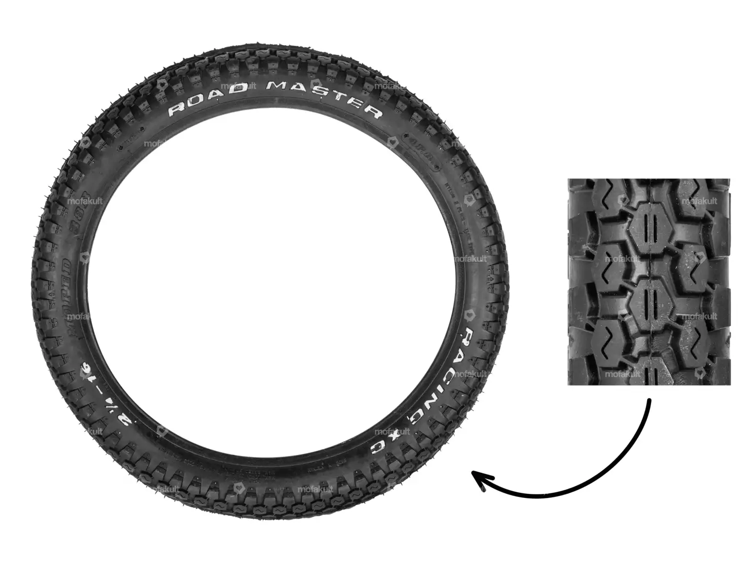 Road Master 2.25 x 16" (weisse Schrift)