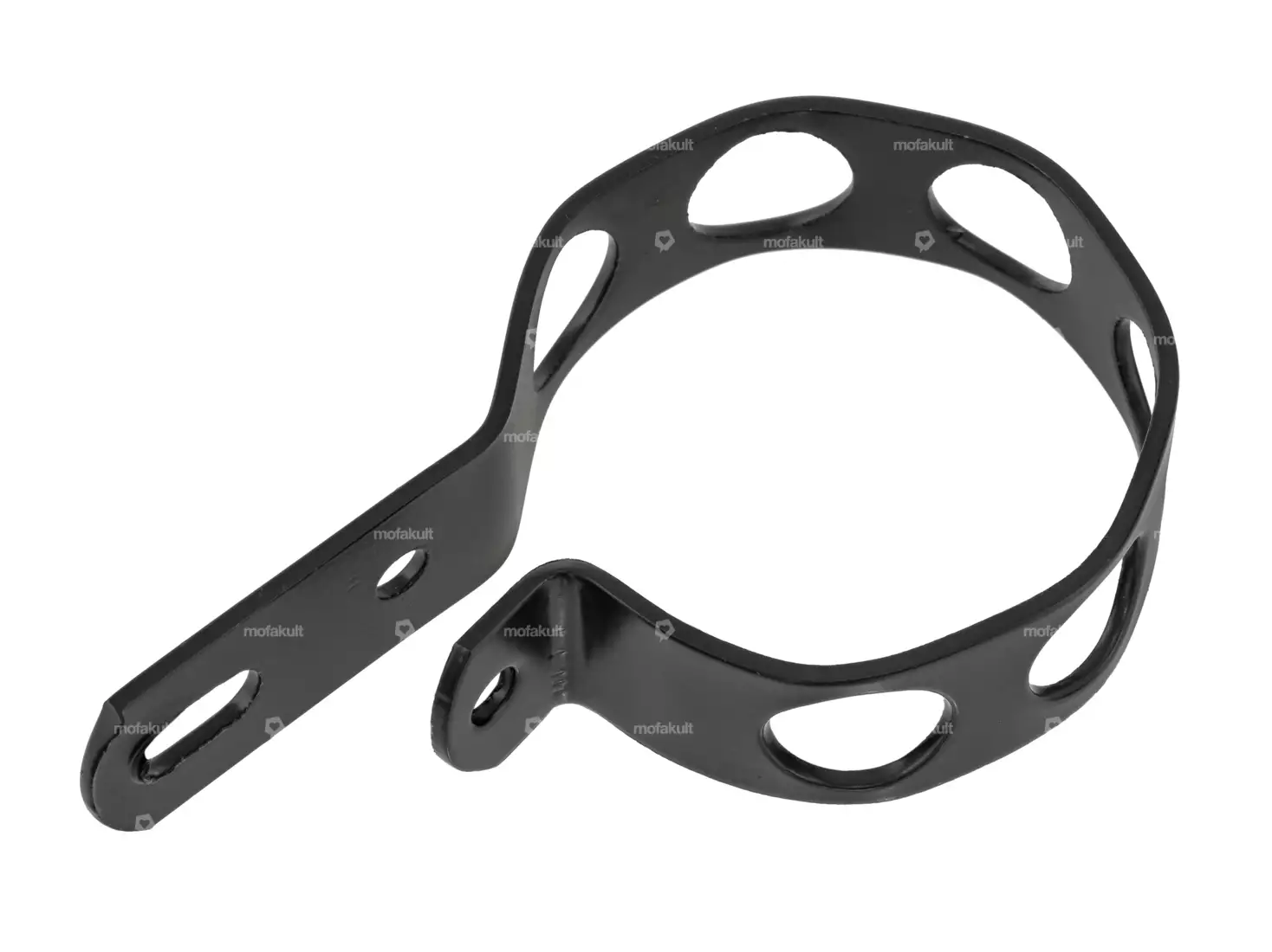 Auspuffschelle 60 mm schwarz gelocht