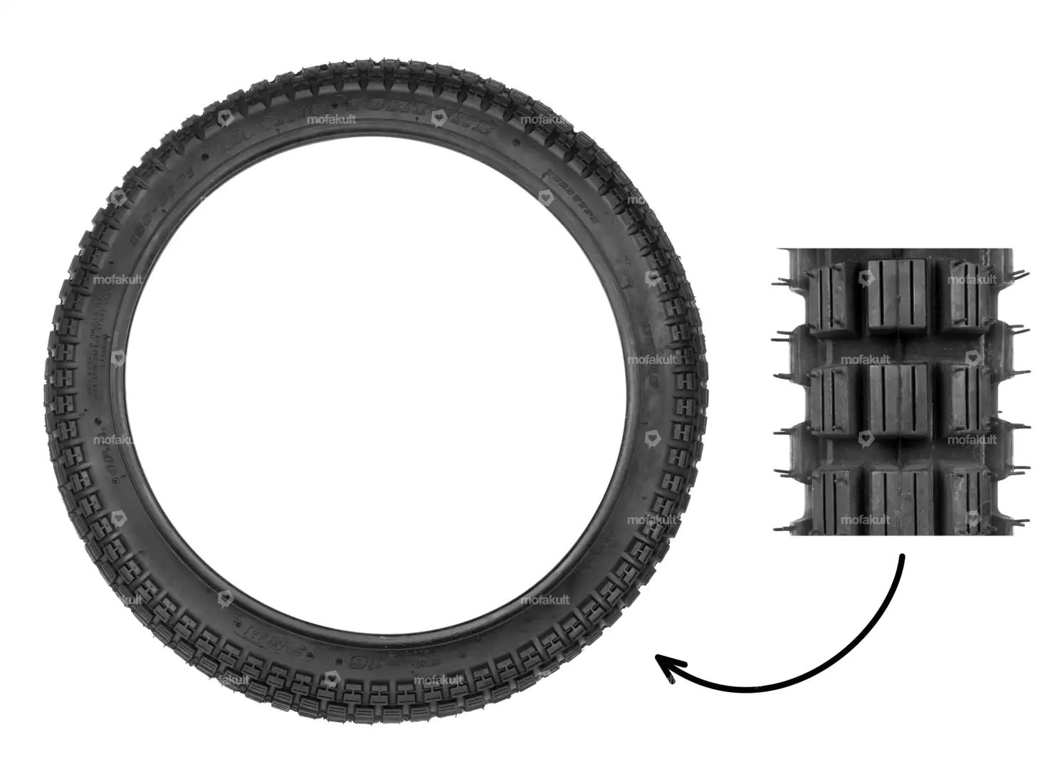 Fortune 2.25 x 16" Reifen F-879 4.P.R. Stollen
