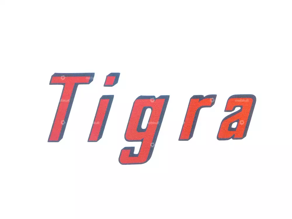 «Tigra» Aufkleber kursiv