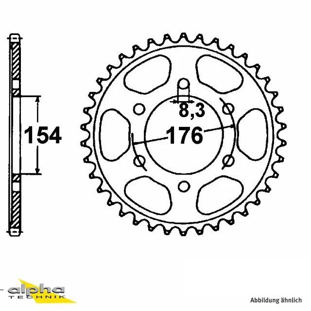 Alu Kettenrad GRIMECA/FANTIC Z