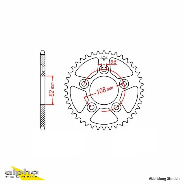 Alu Kettenrad Aprilia/Cagiva Z