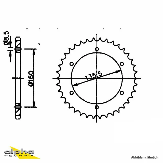 Alu Kettenrad APR/BMW/GIL Z-44