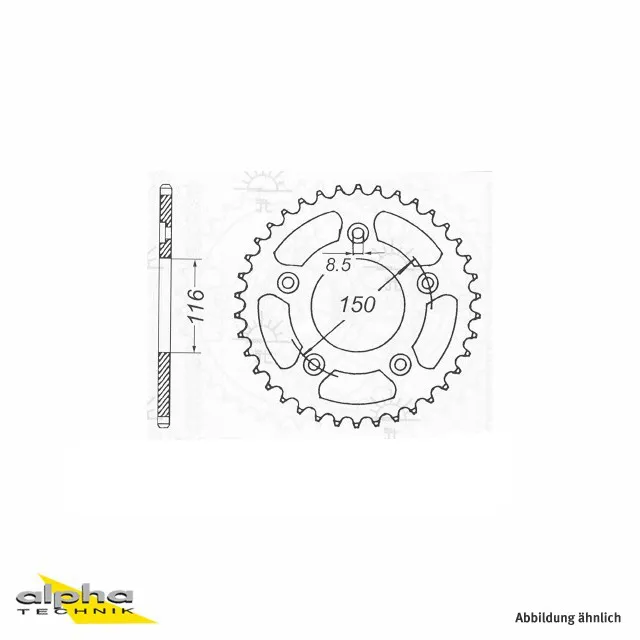 Alu Kettenrad Aprilia, Z-45