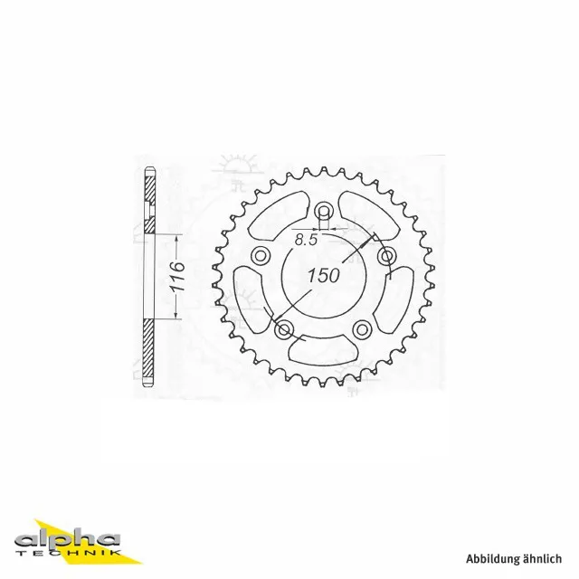 Alu Kettenrad Aprilia, Z-46