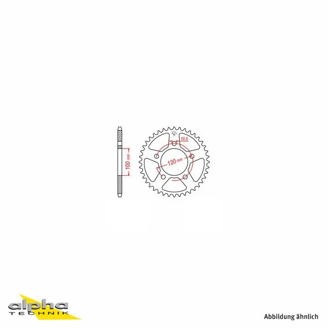 Alu Kettenrad Aprilia Z-42