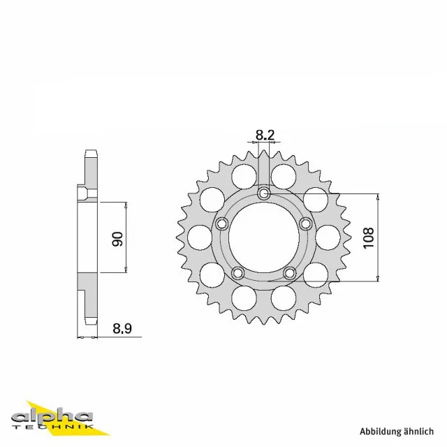 Alu Kettenrad Ducati, Z-40