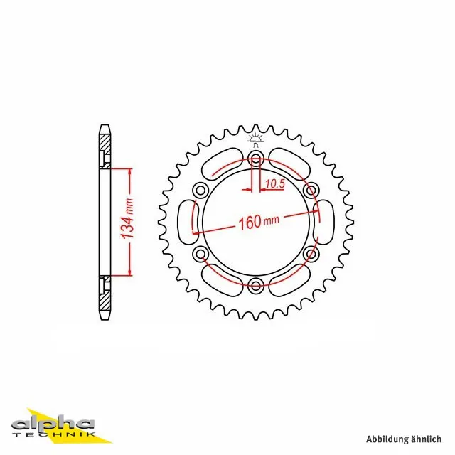 Kettenrad Aluminium, HONDA Z-42