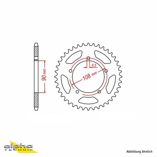 Alu Kettenrad CAG/DUC Z-38