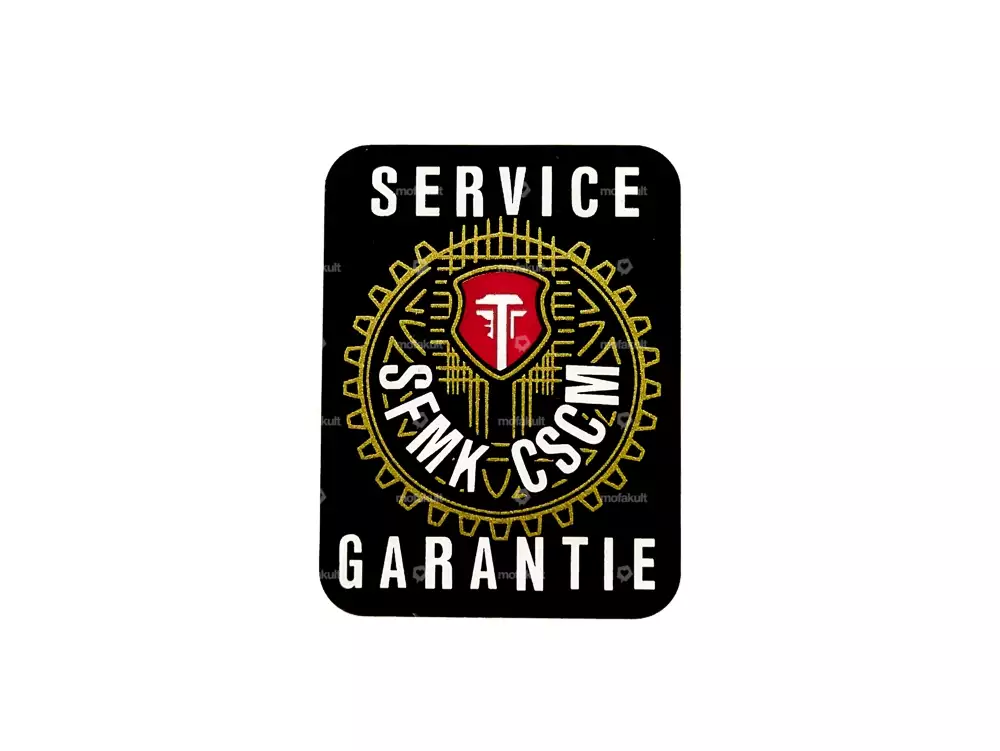 Aufkleber Service / Garantie (original) weiss