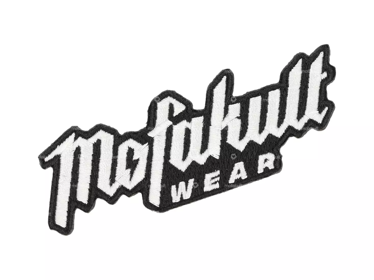 mk-Merch Aufnäher «Mofakultwear» weiss / schwarz 95 x 30 mm