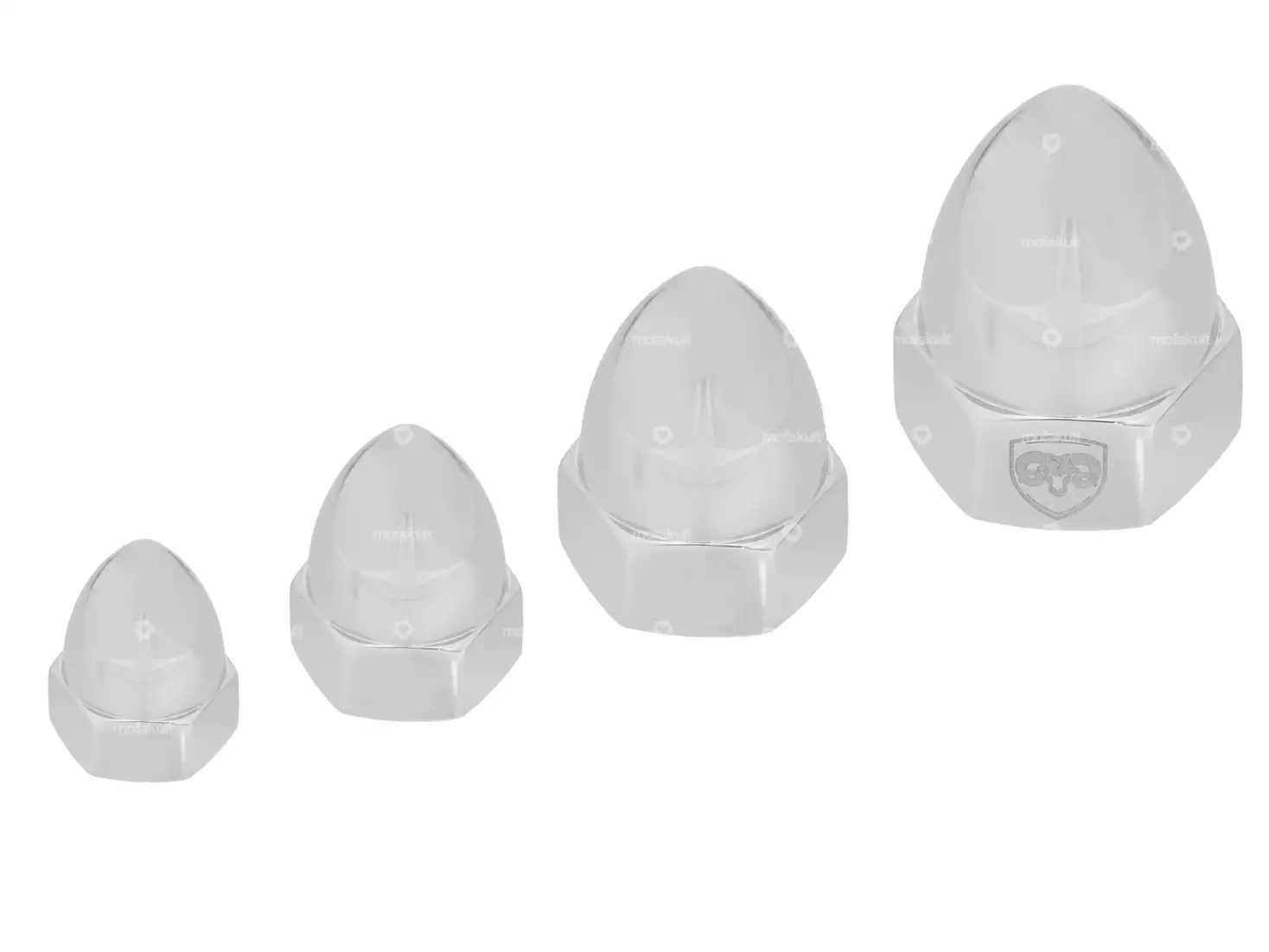 66HEROES Spitzmutter «Bullit» M5 - M12 Inox poliert