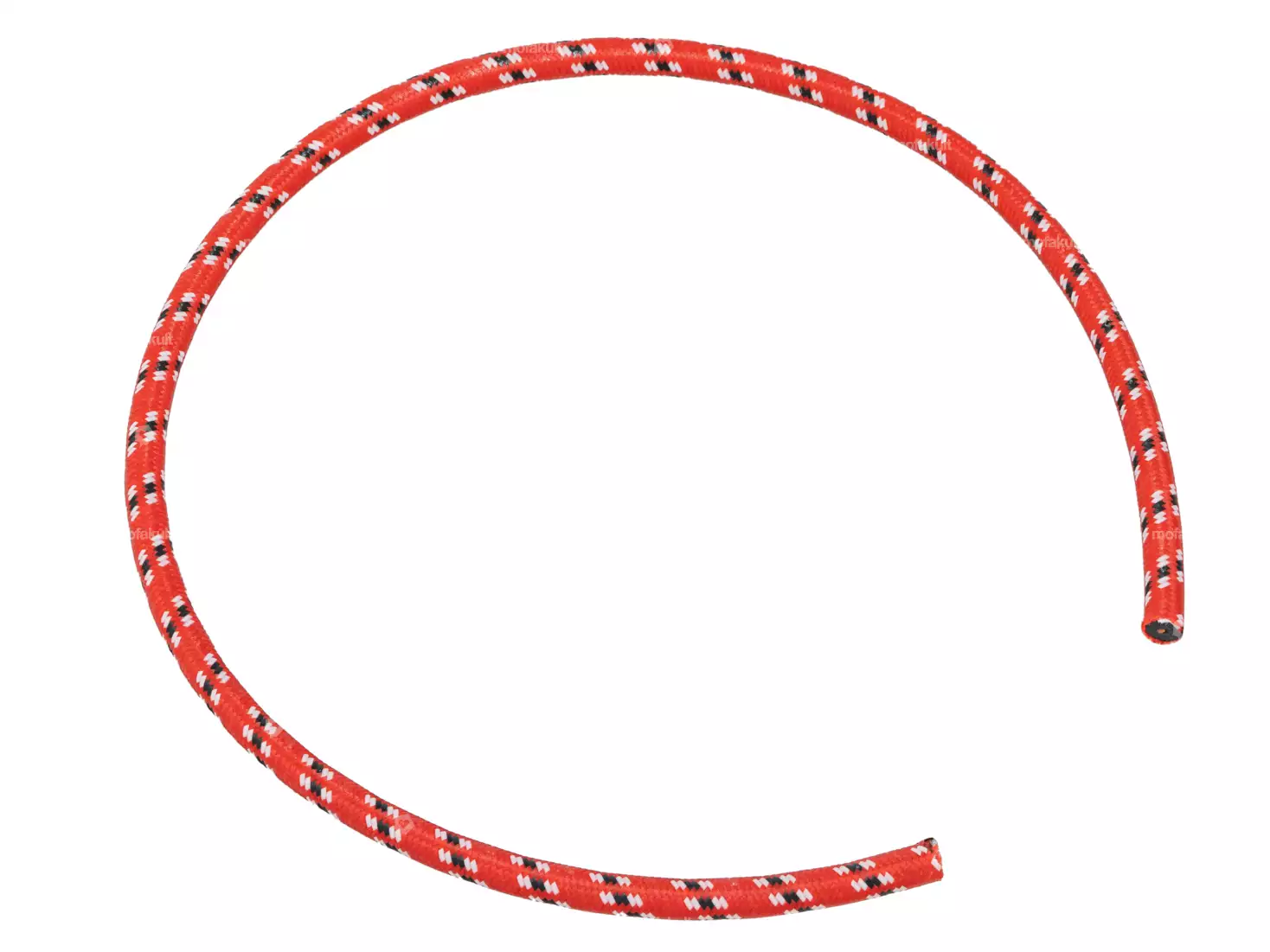 Zündkabel Ø 7 x 500 mm Textil rot / schwarz / weiss