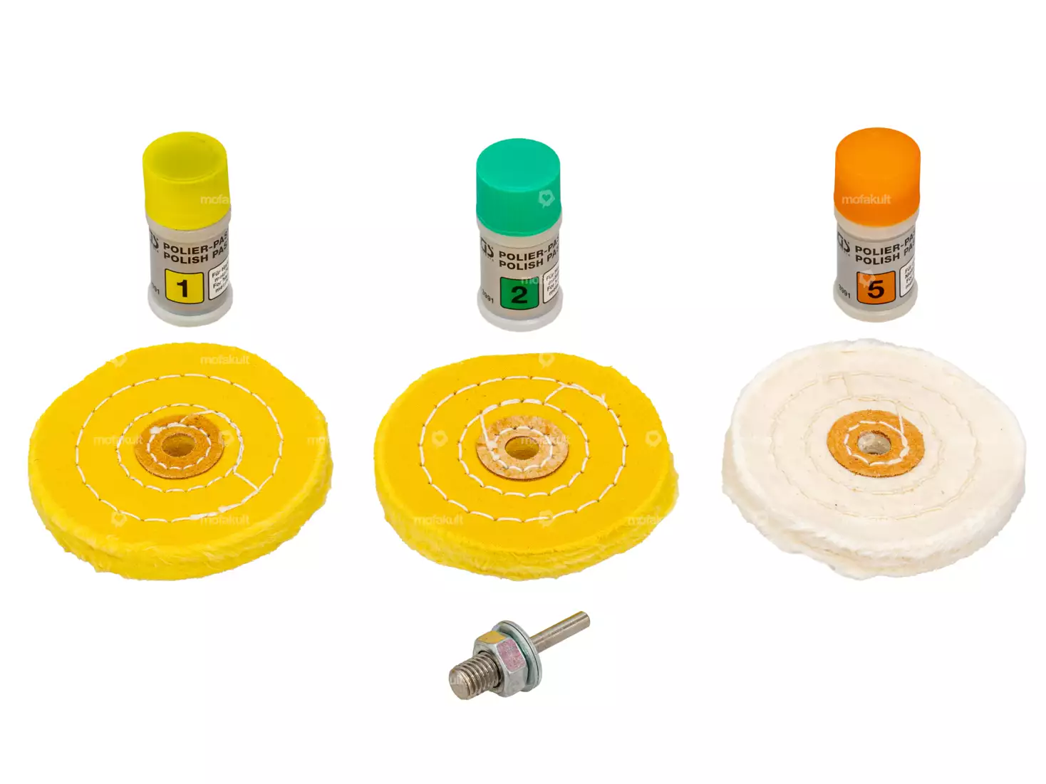 BGS Polierscheiben-Set harte Metalle Ø 100 mm