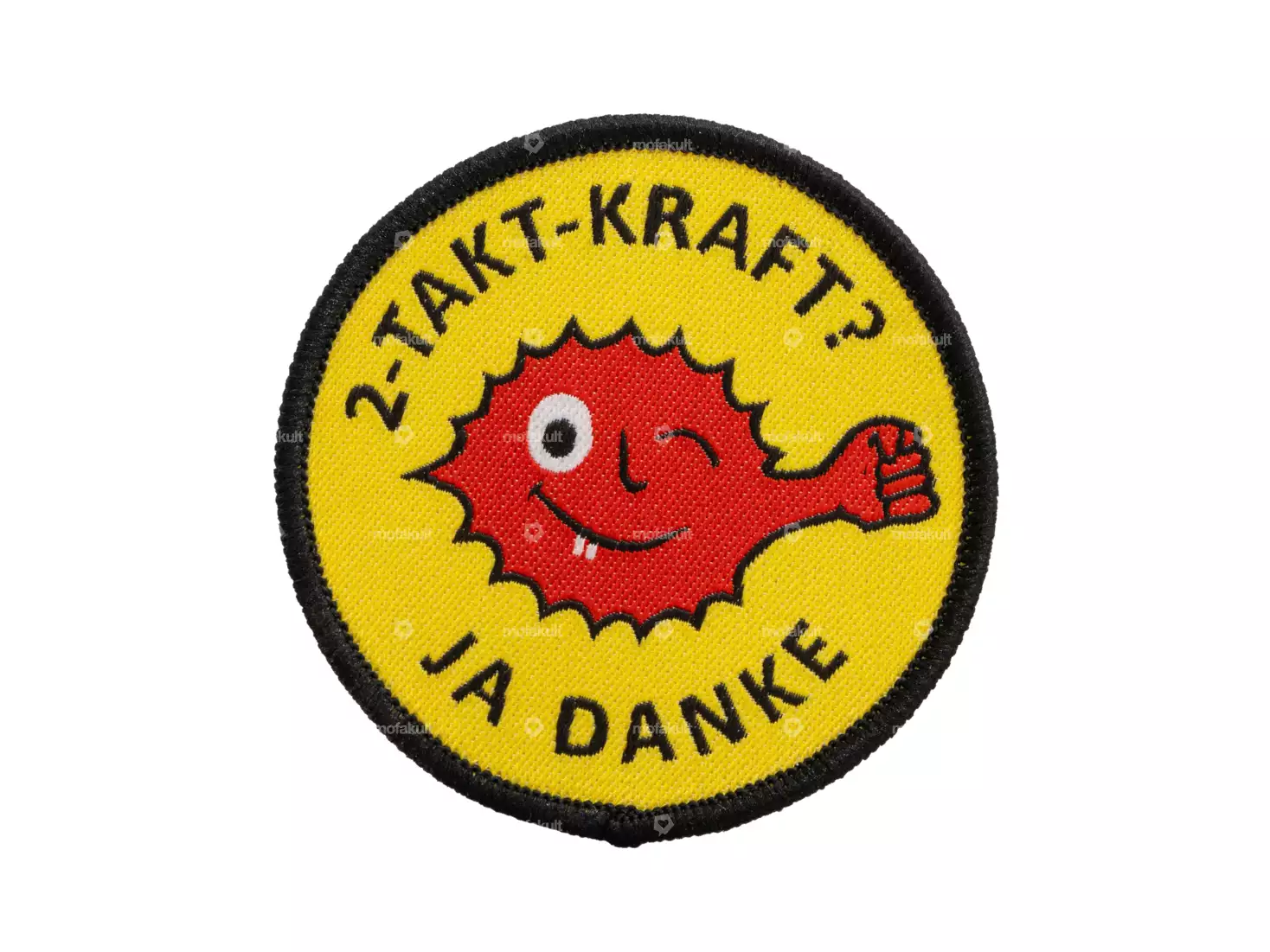 Gang Patch «2 Takt Kraft? Ja Danke» Ø 60 mm