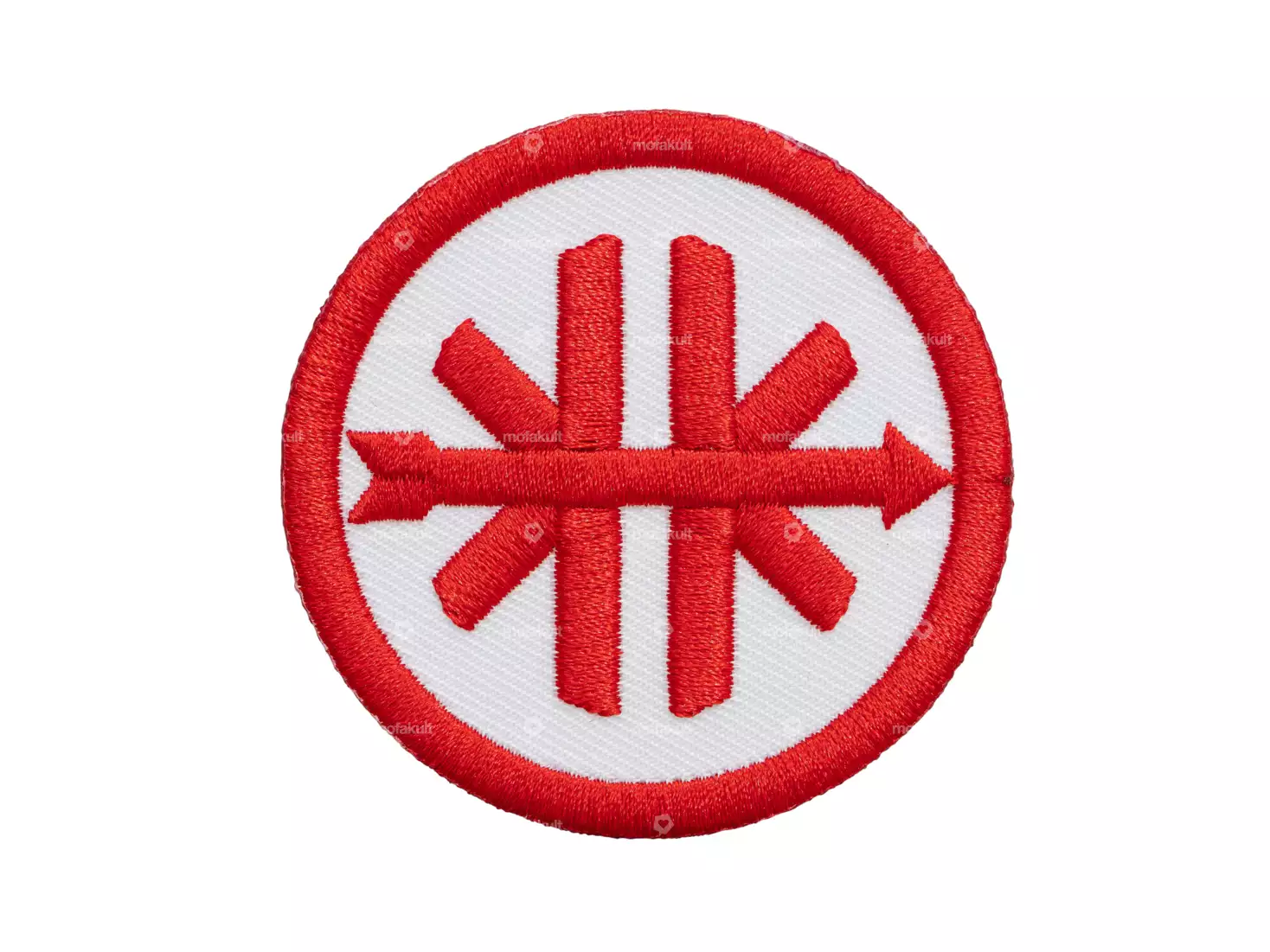 mk-Merch Aufnäher «Kreidler» Ø 60 mm rot / weiss