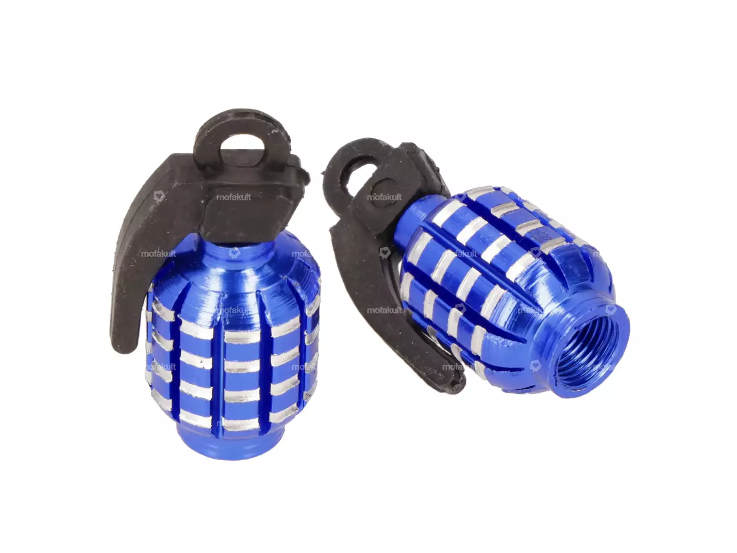 Ventilkappen Handgranate blau