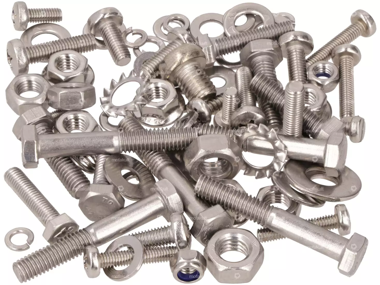 swiing® revival Schrauben-Set Motor / Getriebe Inox | Piaggio Ciao, SI, Bravo, Boxer