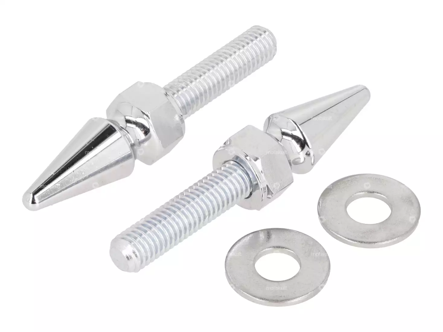 66HEROES Schraube mit Spitzmutter M8 Gabelplatte Chrom