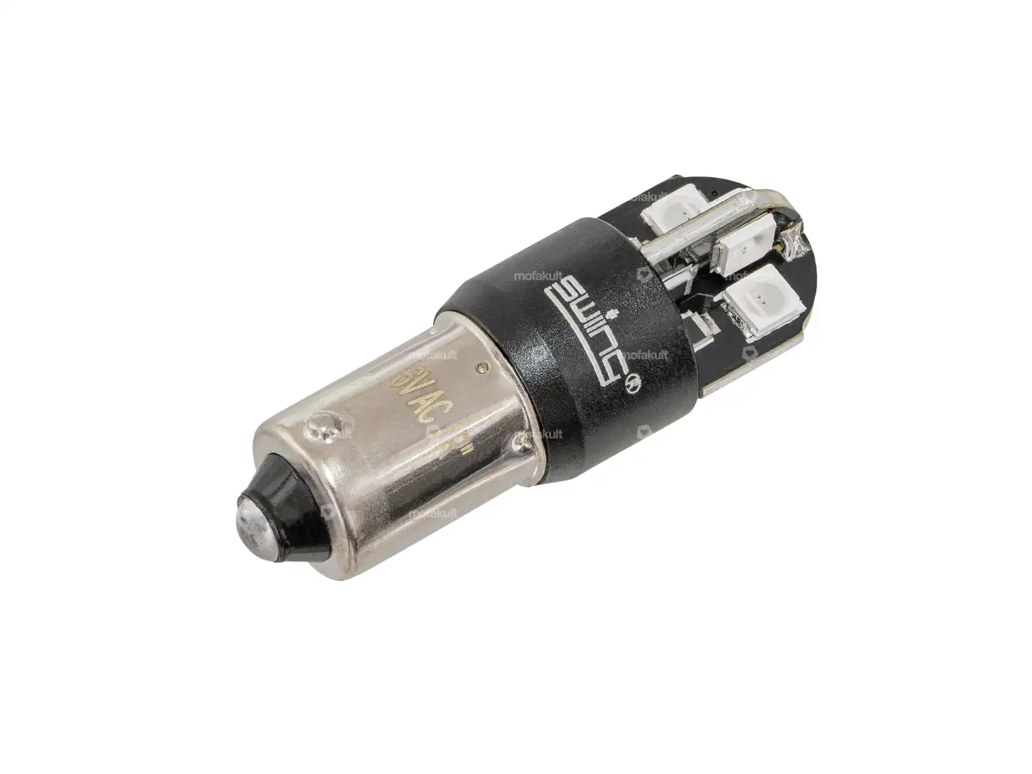 swiing® ingenious LED Birne rot Rücklicht 6V (BA9s) 1-phasig