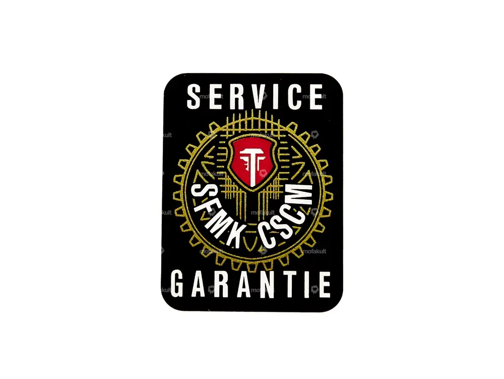 Aufkleber Service / Garantie transparent
