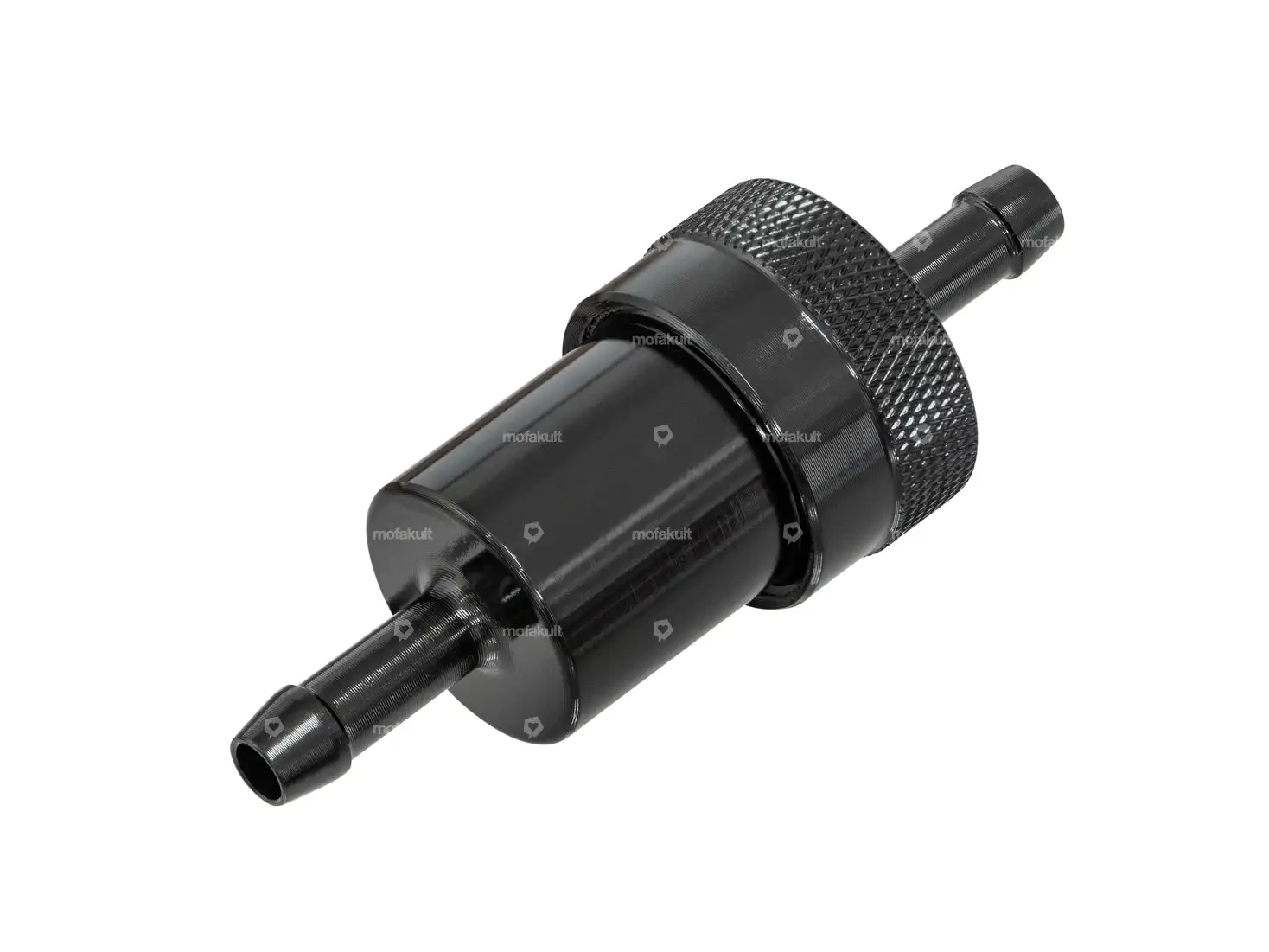 GPO Benzinfilter Anschluss 6 mm Aluminium schwarz (demontierbar)