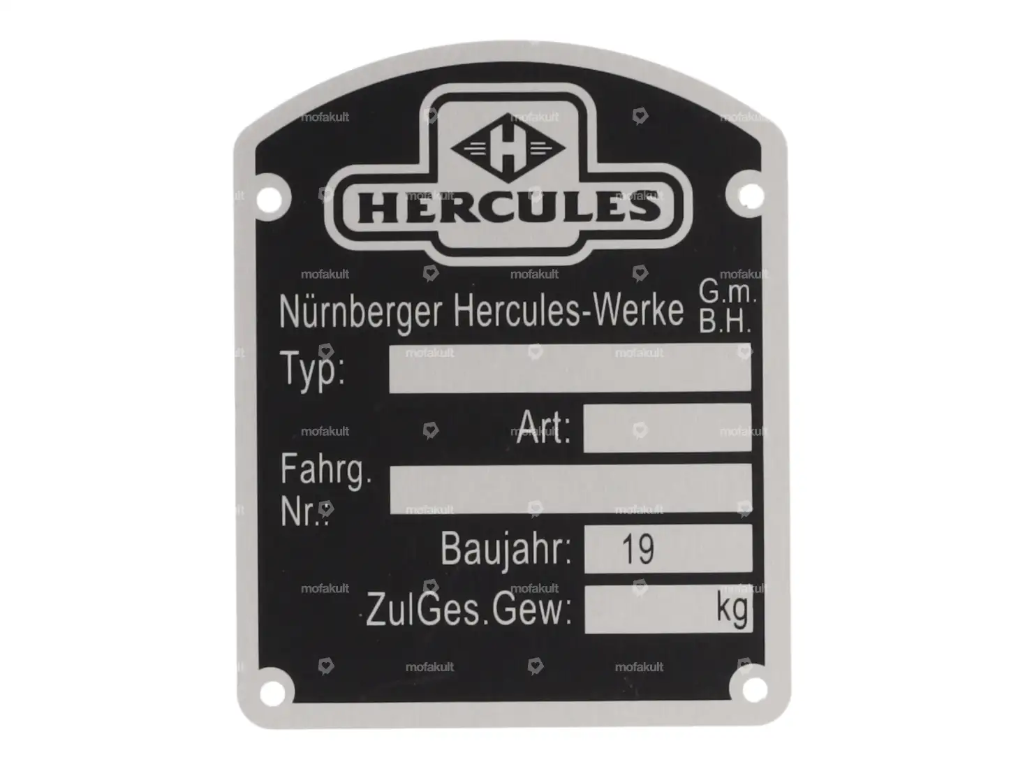 Typenschild gross | Hercules