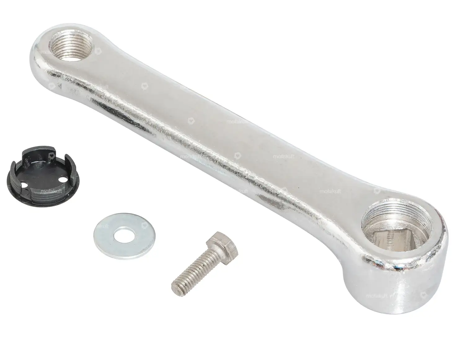 Tretkurbel links 155 mm 4-kant Chrom | Piaggio Ciao C24