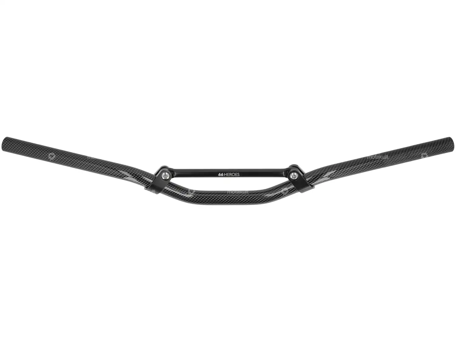 66HEROES Rennlenker Gabelplatte 7 cm Alu Carbon glänzend