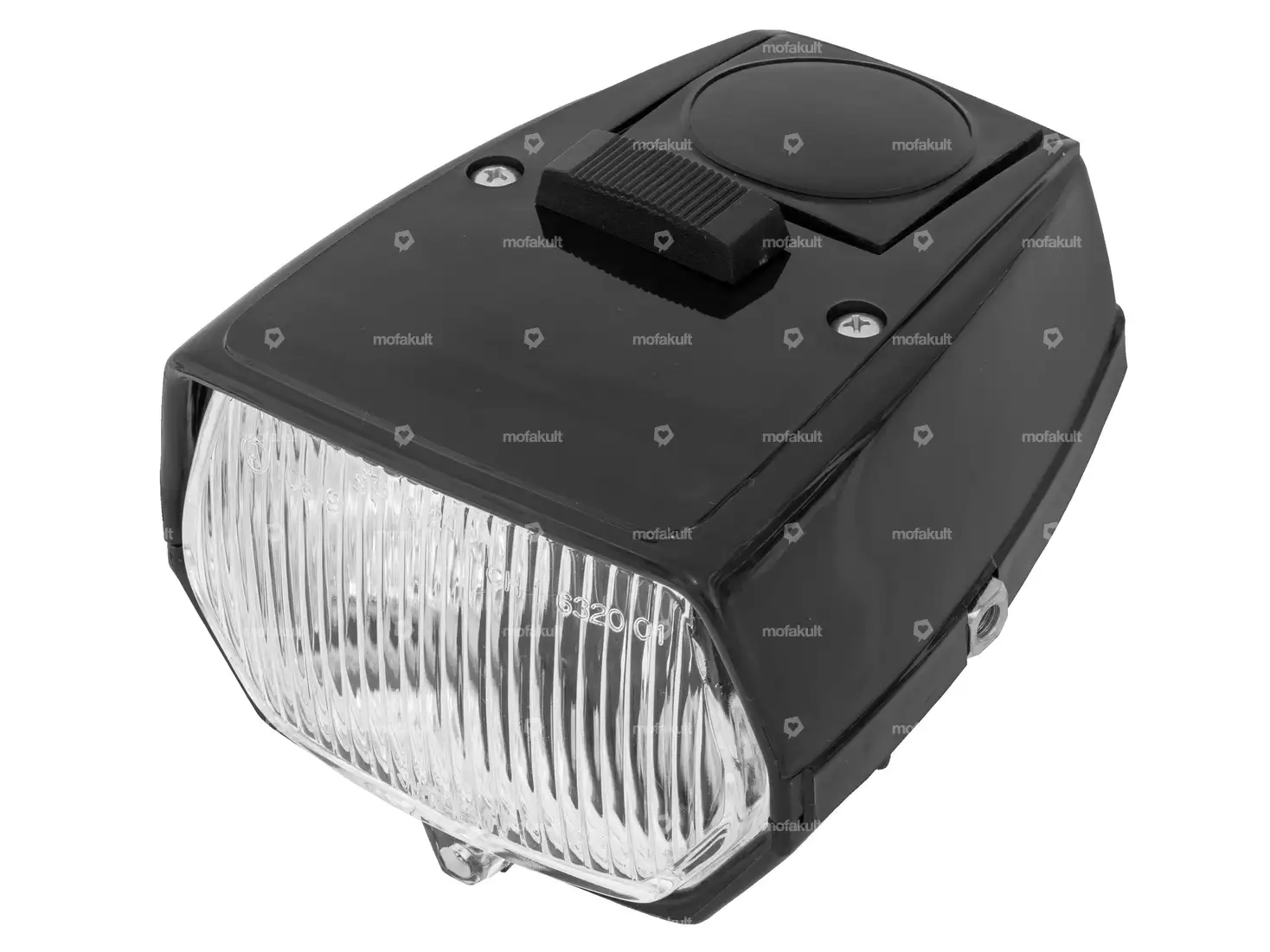 GPO Scheinwerfer eckig mit Schalter schwarz