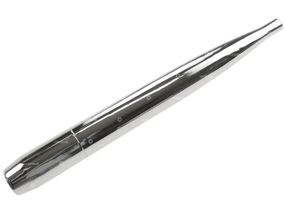 Endtopf Zigarre Ø 28 / 65 mm (Endstück geschlossen) Chrom