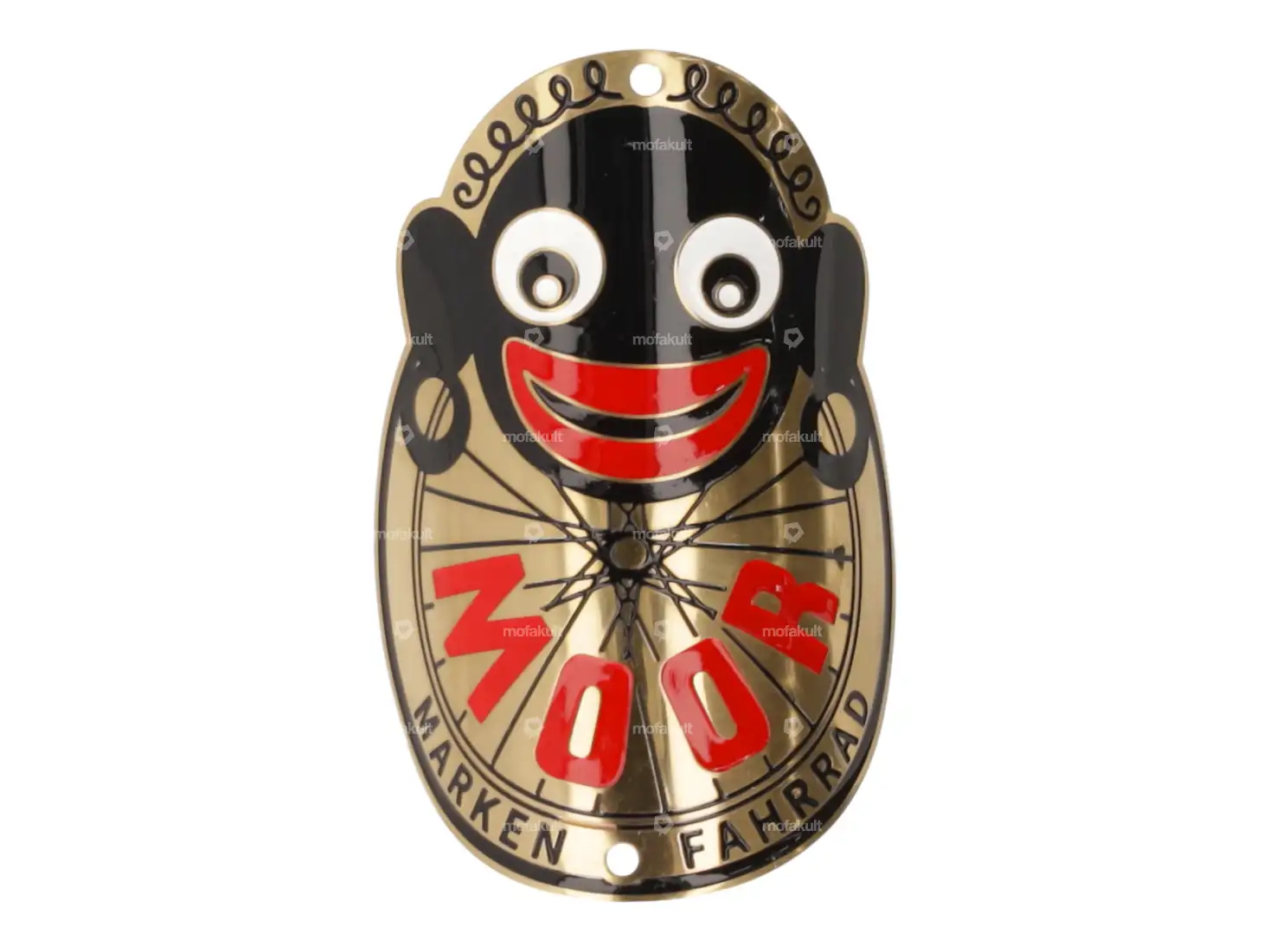 «Moor» Markenschild am Steuerrohr (gebogen)