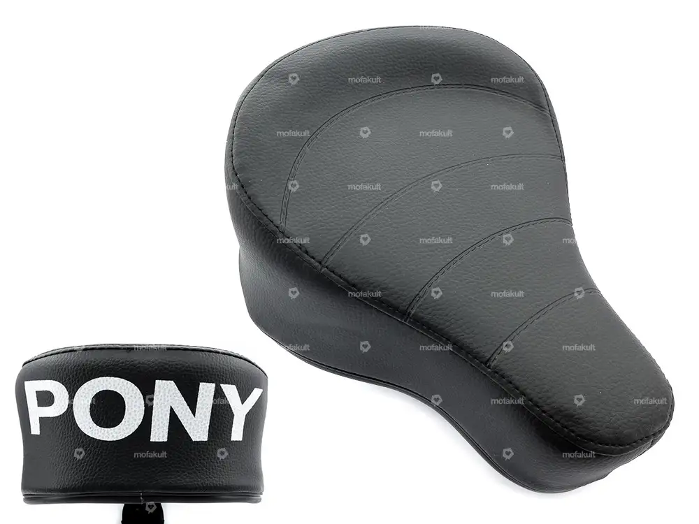 Sattel «PONY» Schriftzug schwarz