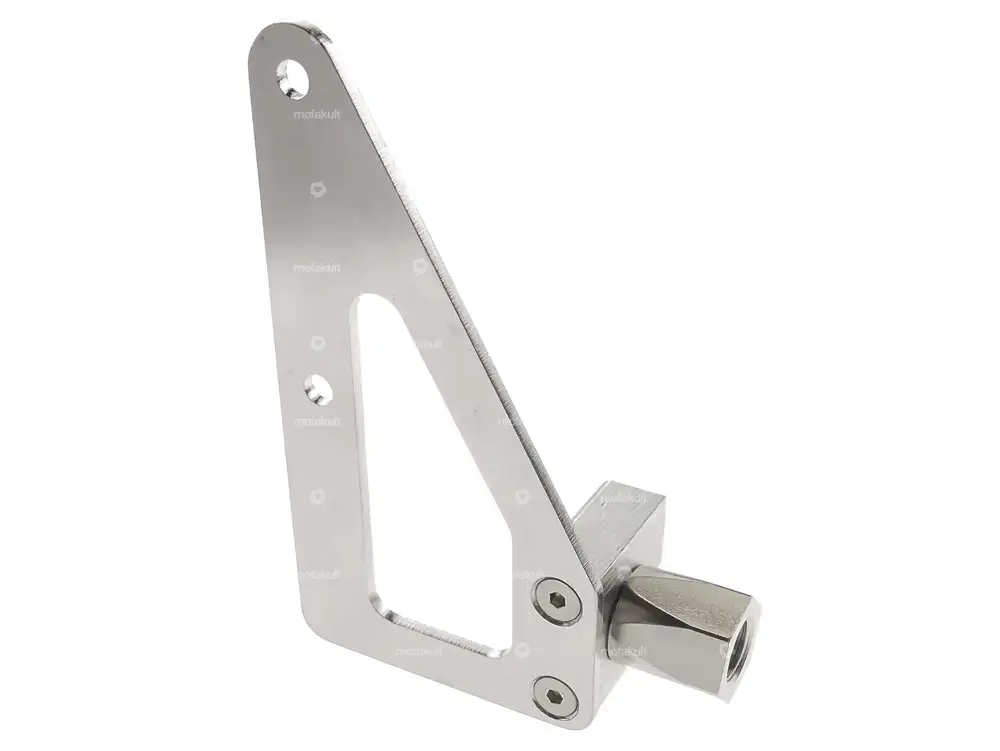 66HEROES Nummernschildhalter seitlich inkl. Aufnahmezapfen Inox (CH-Version)