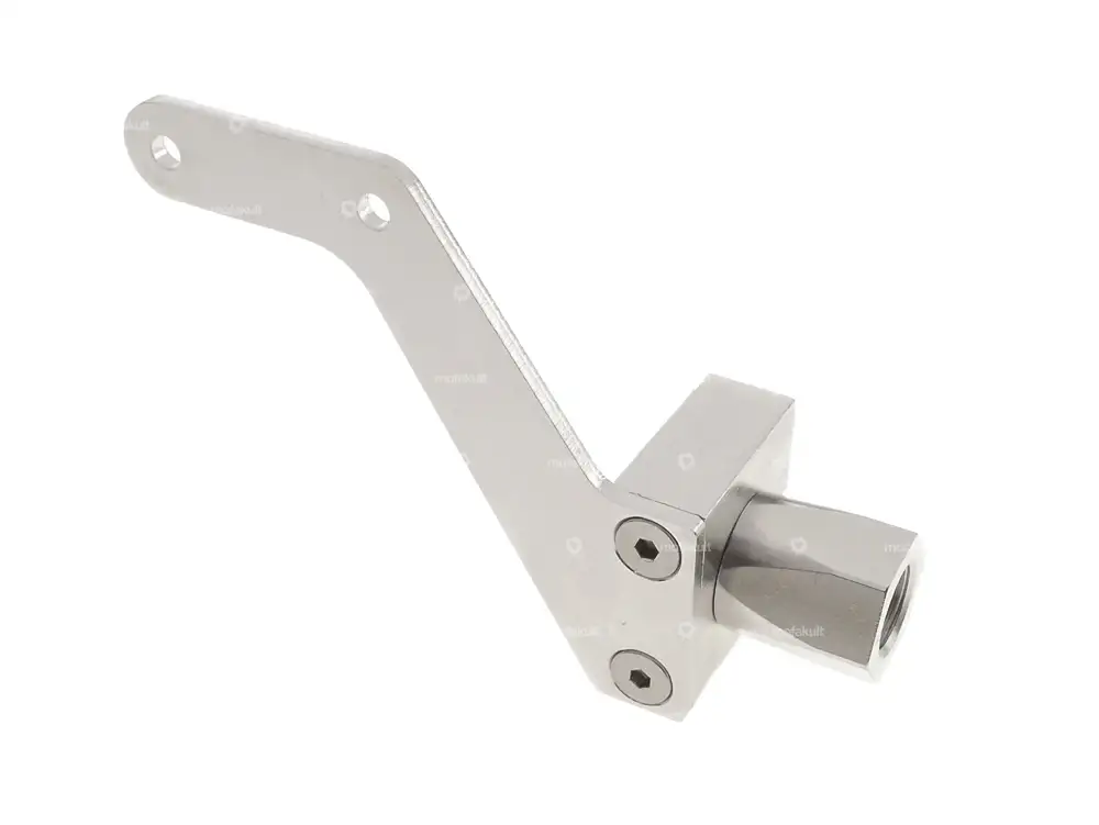 66HEROES Nummernschildhalter seitlich inkl. Aufnahmezapfen Inox (DE-Version)