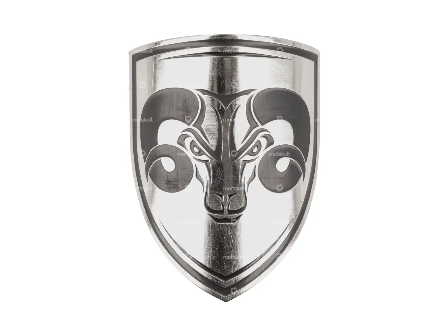 66HEROES Lenkkopfschild gebogen Chrom