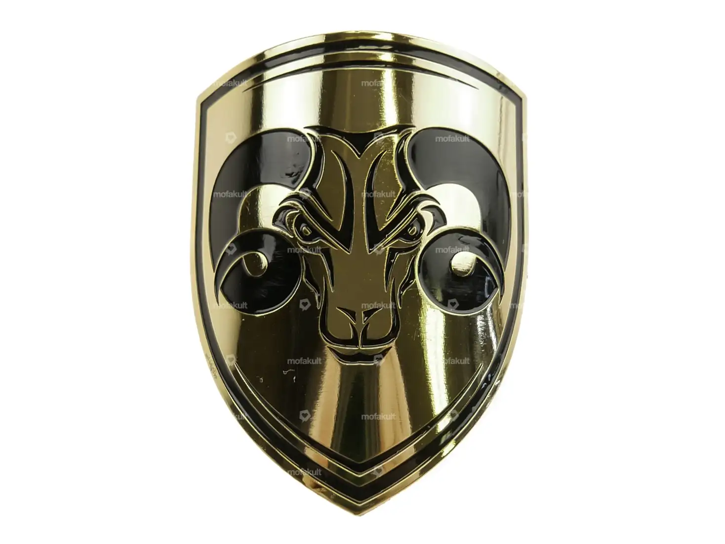 66HEROES Lenkkopfschild gebogen gold