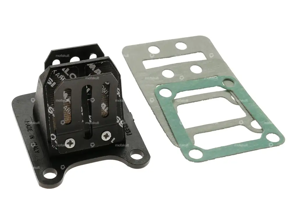 Malossi 4-Klappmembran-Einsatz Karbonit Puch / Peugeot 103 / 104 / 105