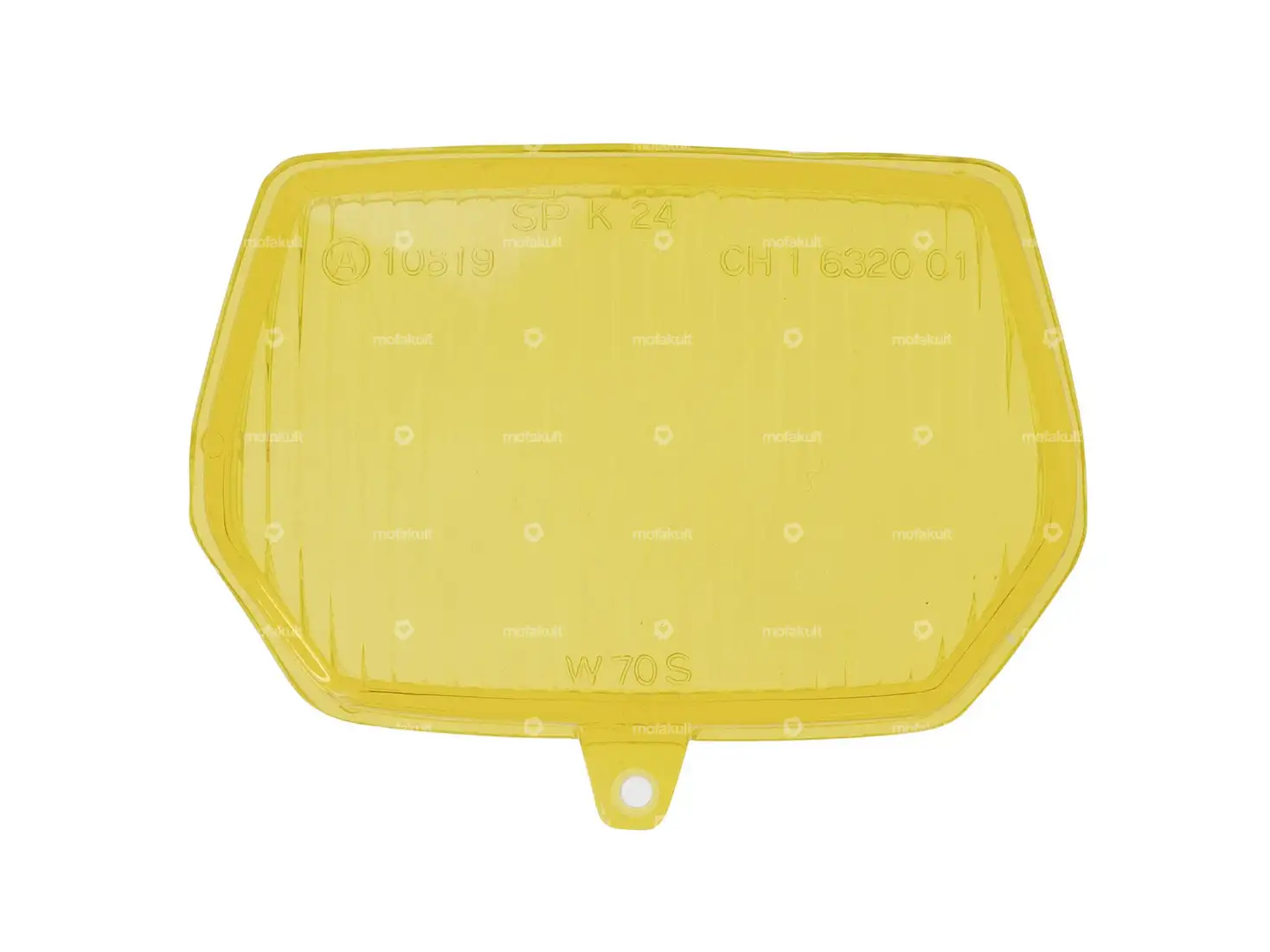 Glas Scheinwerfer eckig gelb