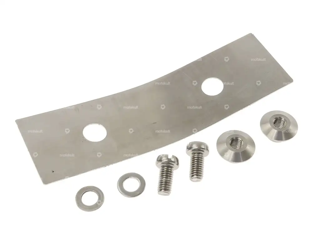 66HEROES Federblech & M5 Nocken Wechselnummer-Halterung Inox