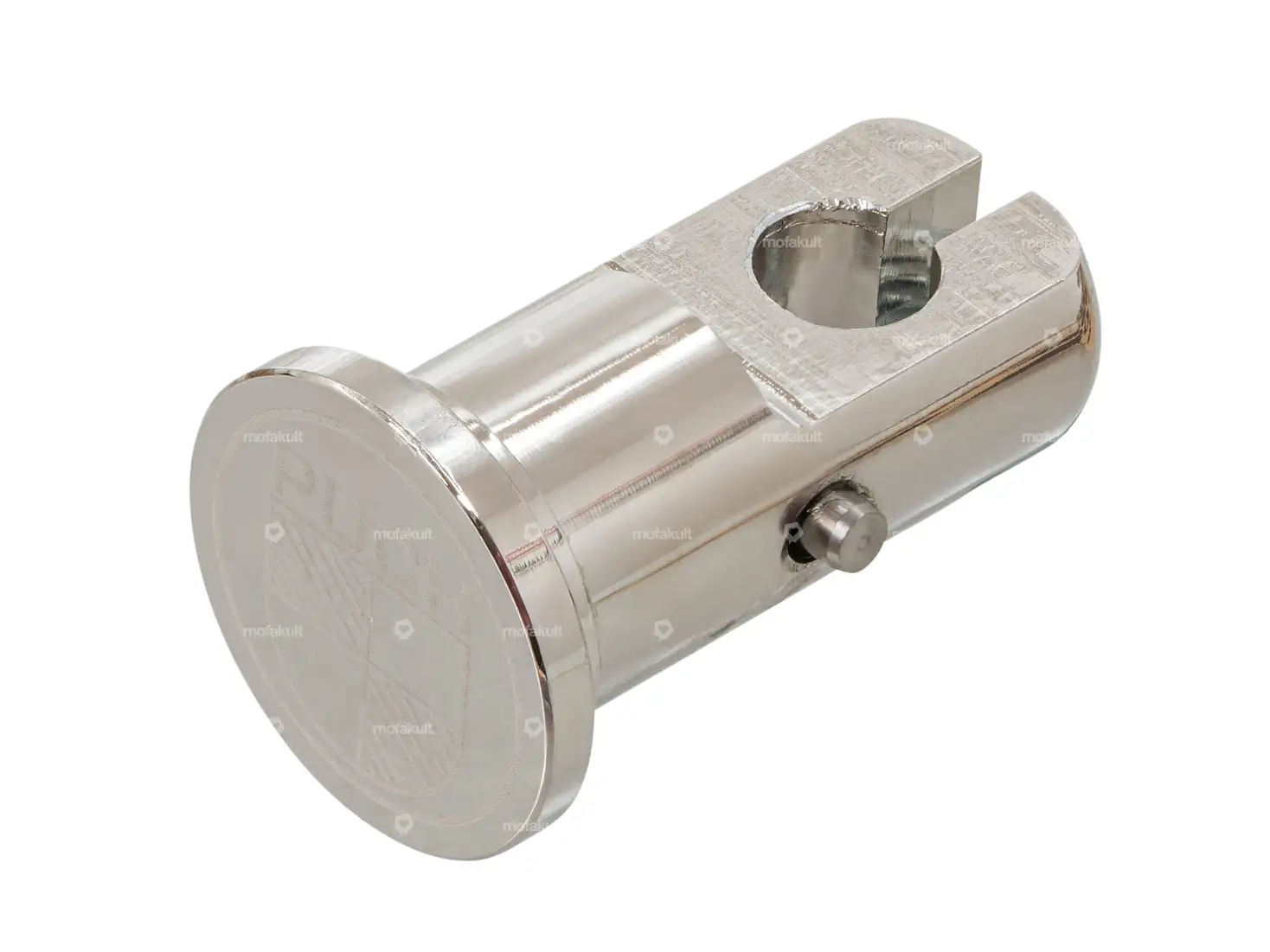 66HEROES Abstützbolzen Kupplungskabel Alu Chrom | Puch X30 Velux