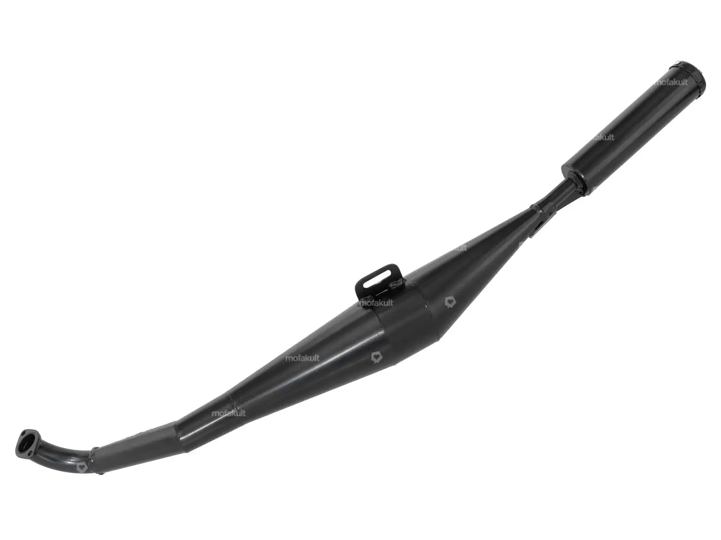 HOMOET Auspuff P8 Spezial schwarz | Puch (schräger Auslass)