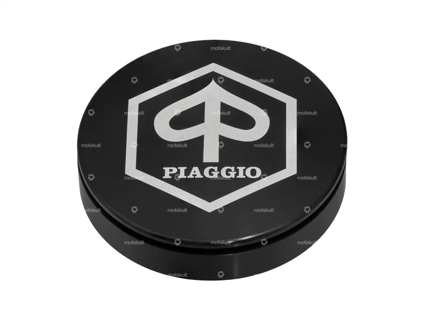 66HEROES Tachoblende Ø 48 mm «Piaggio» schwarz | Piaggio Ciao, SI, Bravo, Boxer