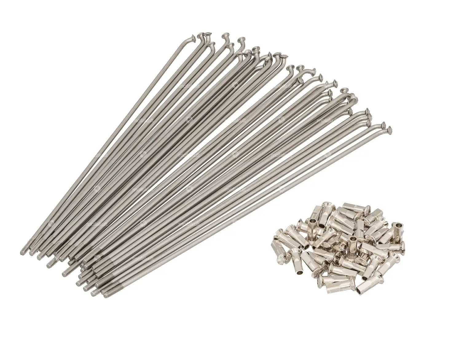 WWS 17" Speichen-Set inkl. Nippel (2.6 x 190 mm) 125° Inox | Puch MS / MV, Kreidler Flory