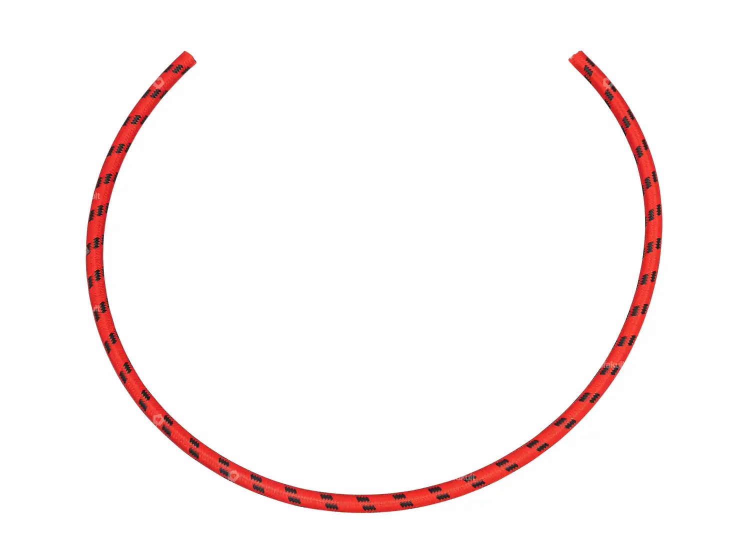 Zündkabel Ø 7 x 500 mm Textil rot / schwarz