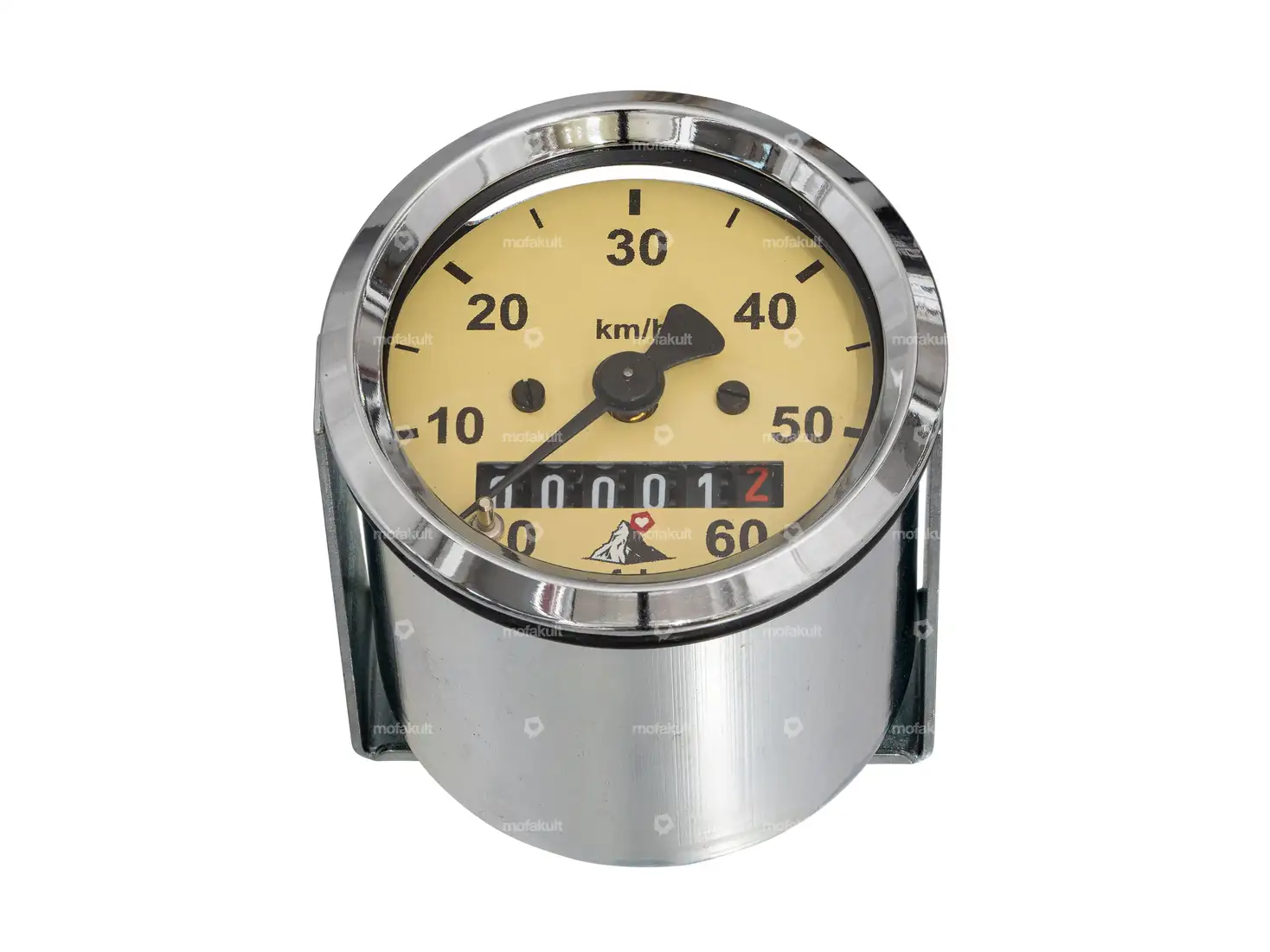 66HEROES Tacho 60 km/h Ø 48 mm | mofakult-Logo